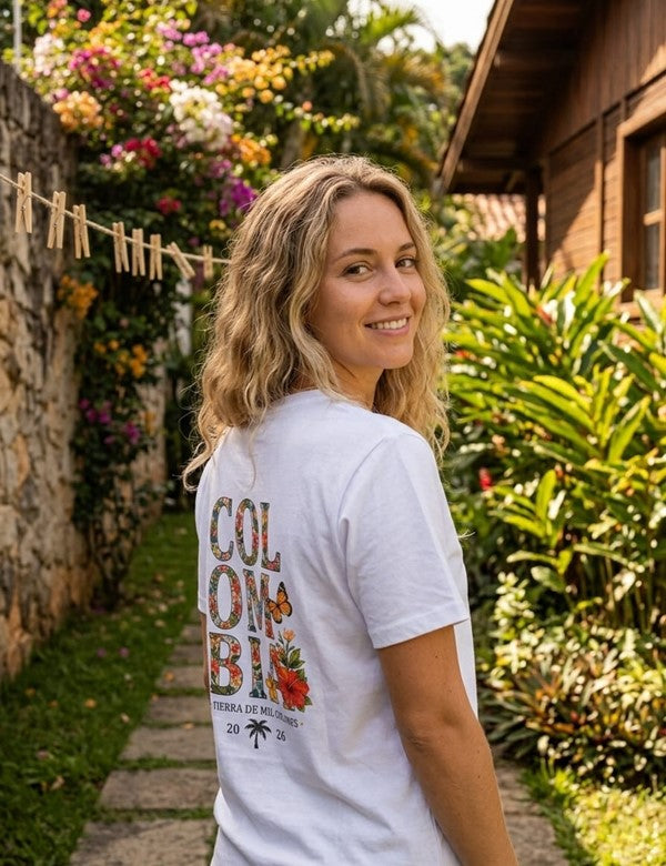 Camisa Colombia Tierra De Mil Colores Estampado Multicolor