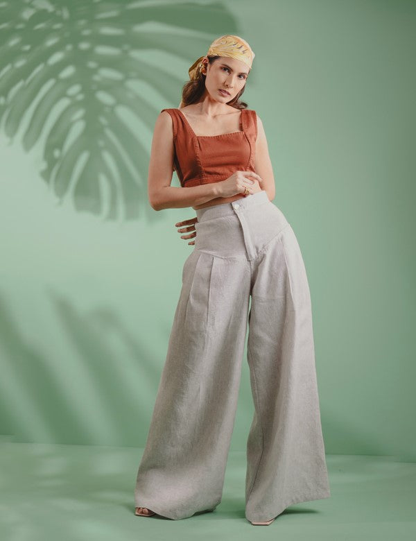 Pantalon Palazzo Basic Lino Arena