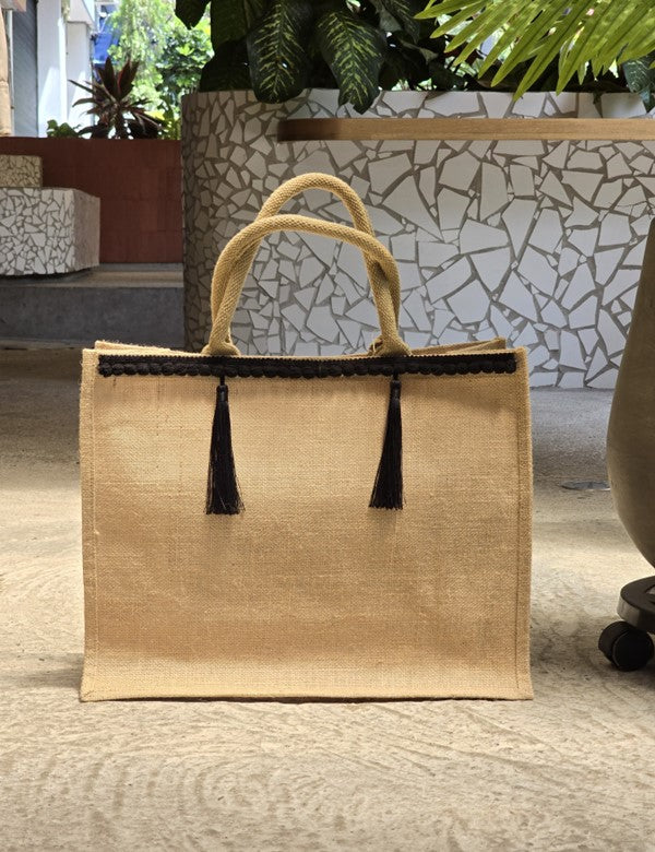 Bolso Beige con Negro