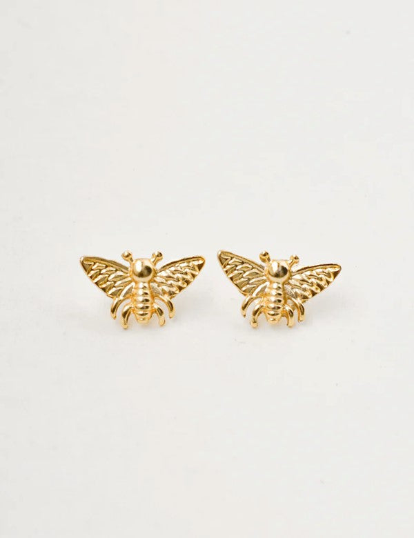 Aretes Mini Mariposa Dorado