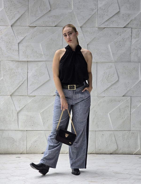 Blusa Cuello Halter Behla Negro