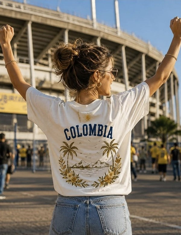 Camisa Colombia Palmeras Verdes