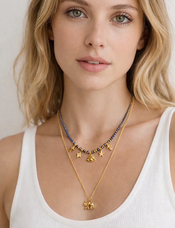 Collar Espiritual Azul Oscuro