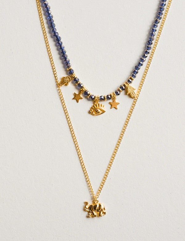 Collar Espiritual Azul Oscuro