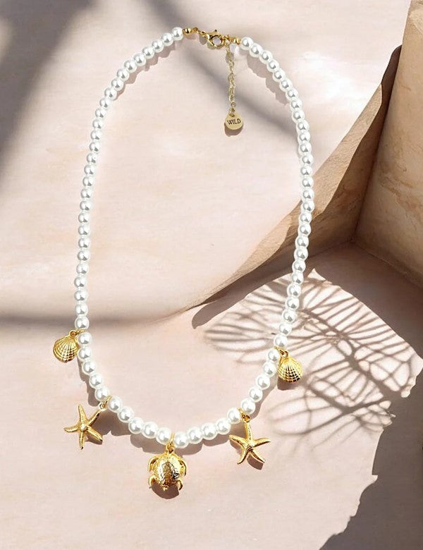 Collar Perla Dijes Mar Dorado
