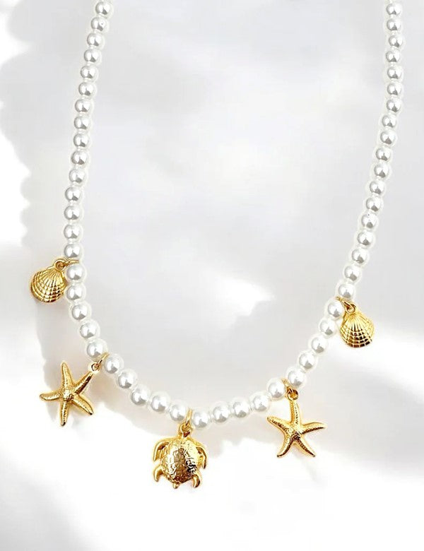 Collar Perla Dijes Mar Dorado
