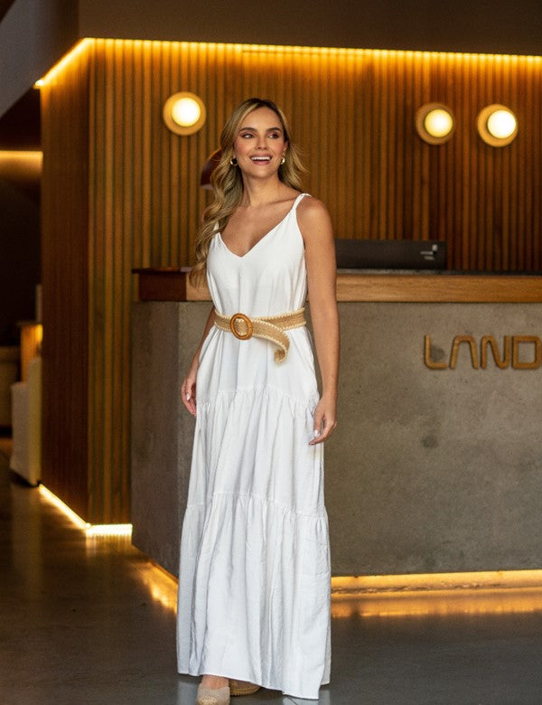 Vestido Amplio  Romanza Blanco