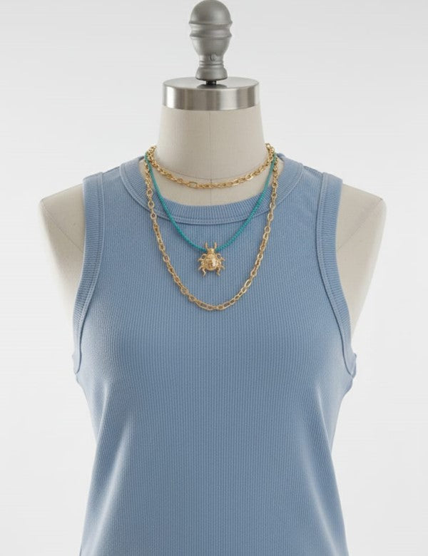 Basic Tank Top Azul