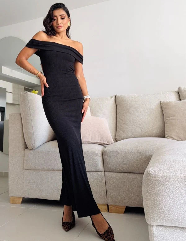 Vestido Merlot  Negro