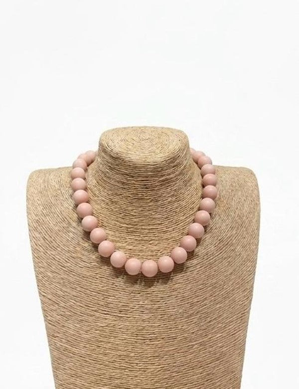 Collar Bolas Mate Grande Palo De Rosa