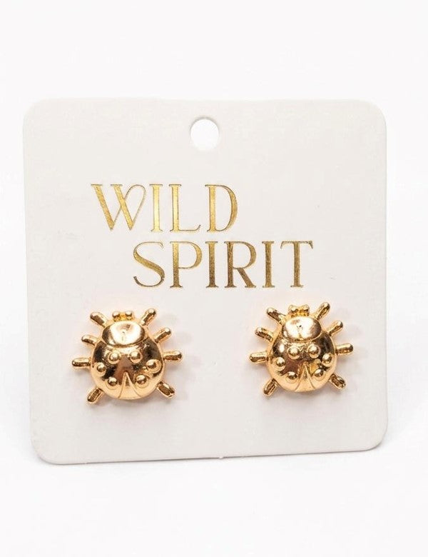 Aretes Mariquita Mediana Dorado