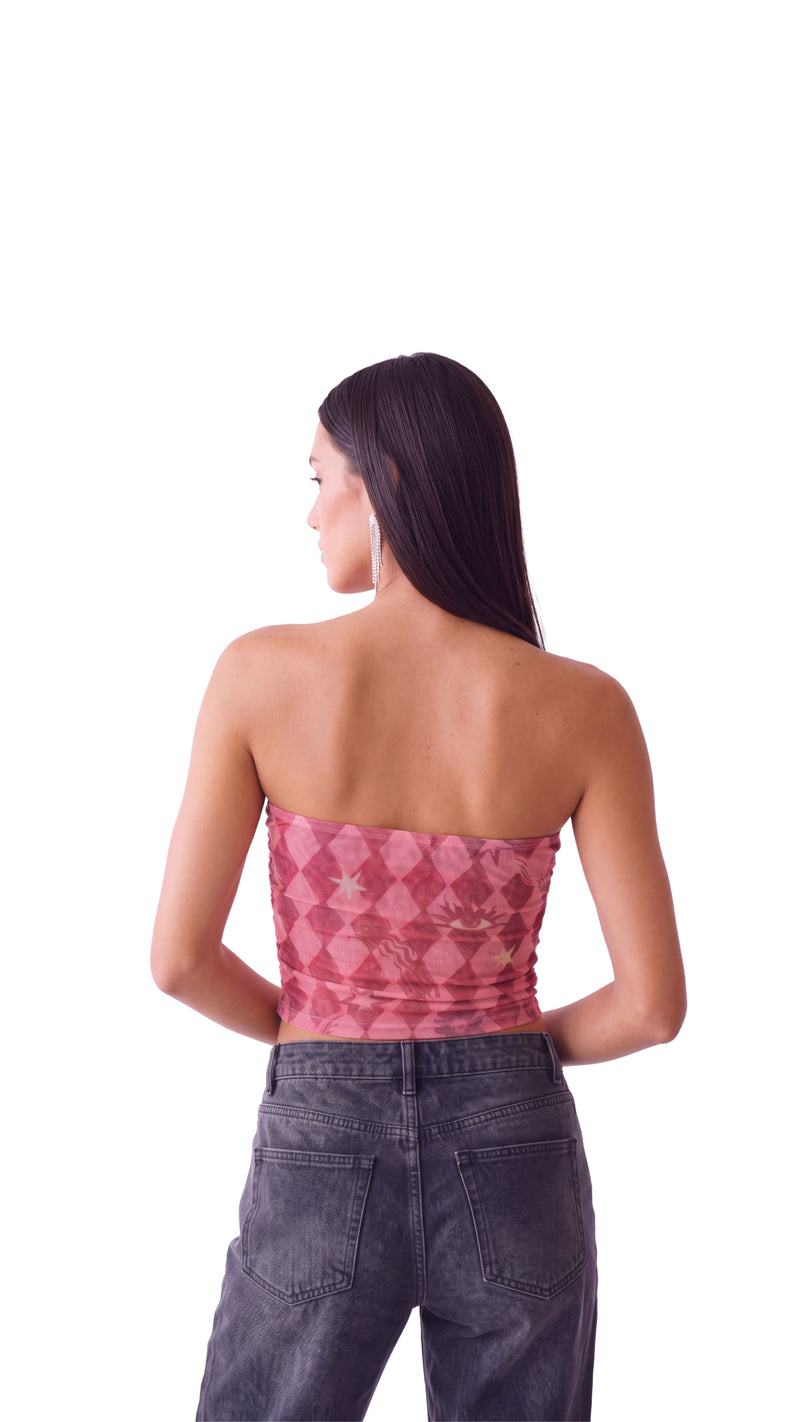 Magic Strapless Estampado Rosado