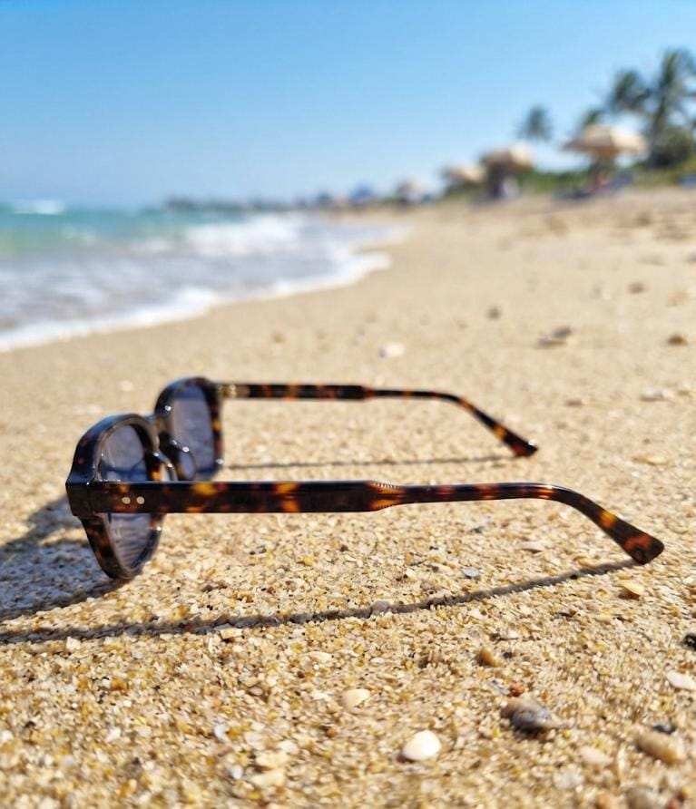 Gafas Cuadrada Marco Print Lente Azul