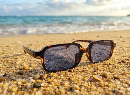 Gafas Cuadrada Marco Print Lente Azul
