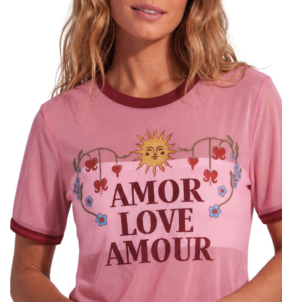 Mesh Shirt  Amor Rosado