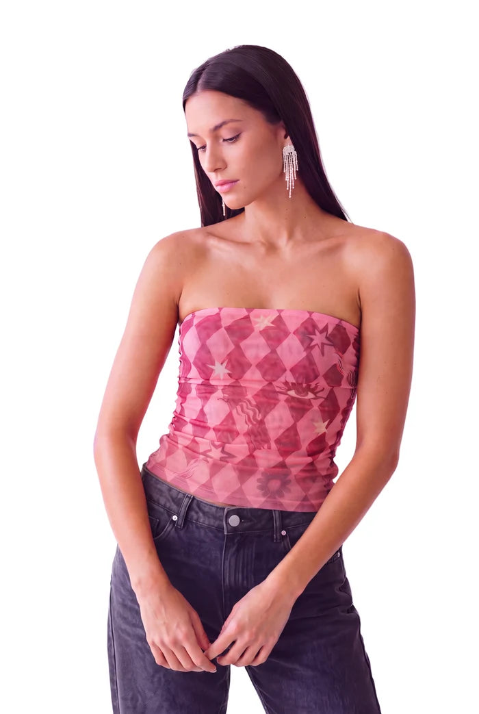Magic Strapless Estampado Rosado