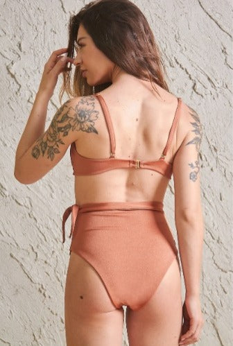 Bikini Tiro Alto Aura Terracota
