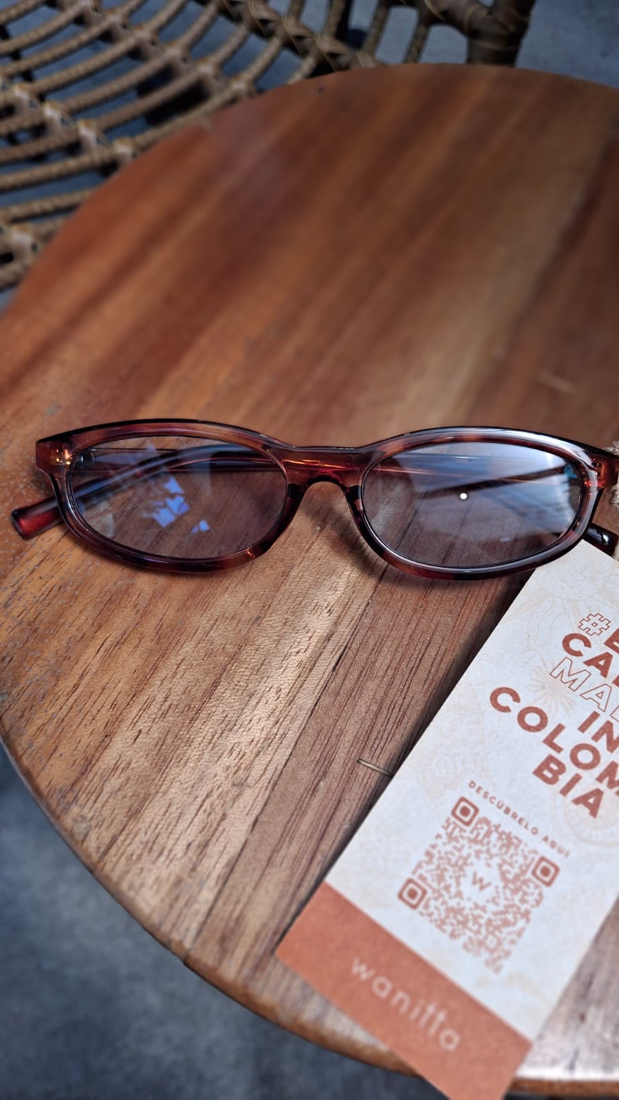 Gafa Ovalada Marco Print  Lente Azul