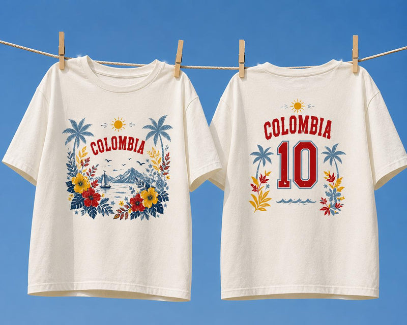 Camisa Colombia Numero 10 Rojo
