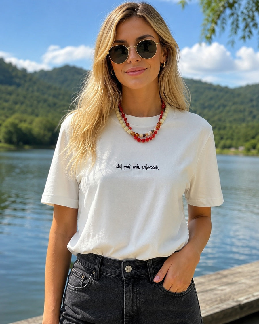 Camisa Del Pais Mas Sabroson Blanca