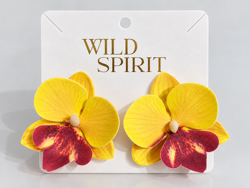 Aretes Orquidea Pequeño