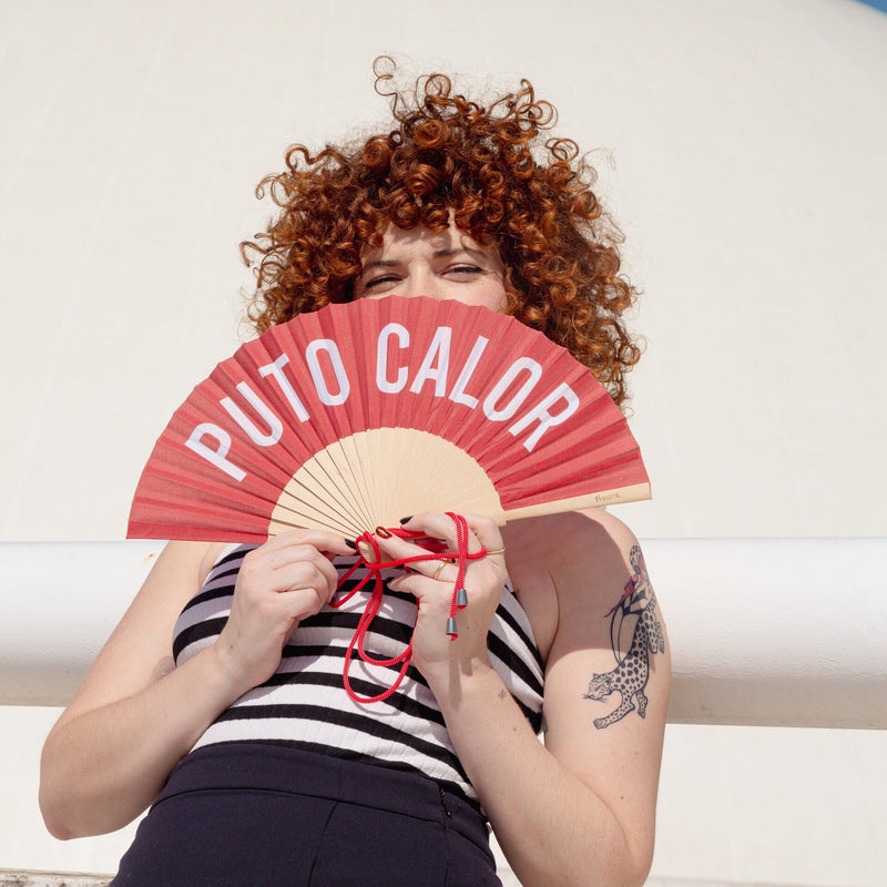 Abanico Puto Calor Rojo