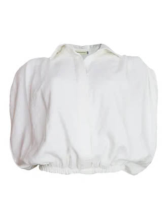 Blusa de escote en V Behla Blanco